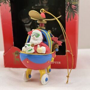 Santa's Hollycopter 1991 Santa's Best Collection Christmas Charmers Original Box